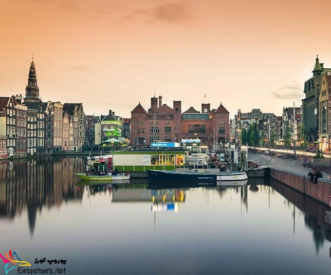 کانال های آبی شهر آمستردام 